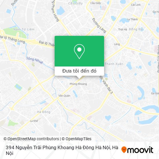 Bản đồ 394 Nguyễn Trãi Phùng Khoang Hà Đông Hà Nội
