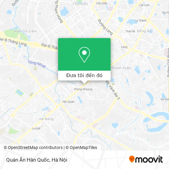 Bản đồ Quán Ăn Hàn Quốc