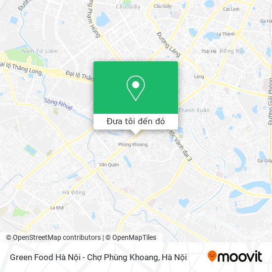 Bản đồ Green Food Hà Nội - Chợ Phùng Khoang