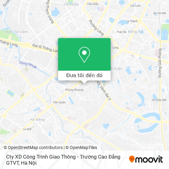 Bản đồ Cty XD Công Trình Giao Thông - Trường Cao Đẳng GTVT