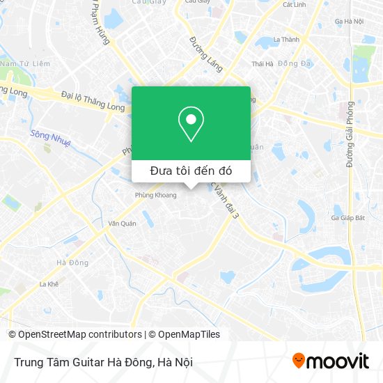 Bản đồ Trung Tâm Guitar Hà Đông