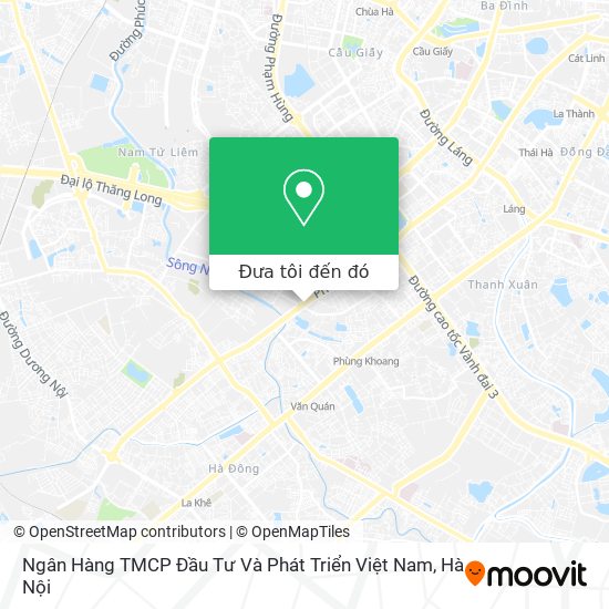 Bản đồ Ngân Hàng TMCP Đầu Tư Và Phát Triển Việt Nam