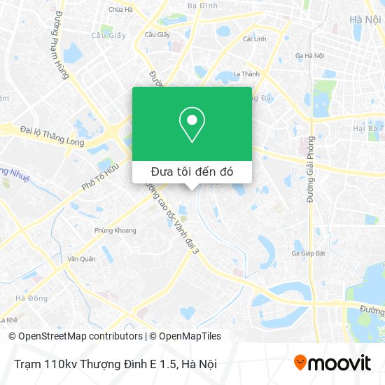 Bản đồ Trạm 110kv Thượng Đình E 1.5