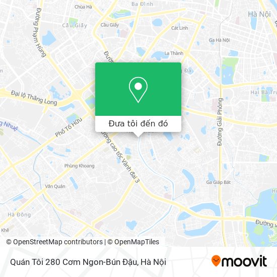 Bản đồ Quán Tôi 280 Cơm Ngon-Bún Đậu
