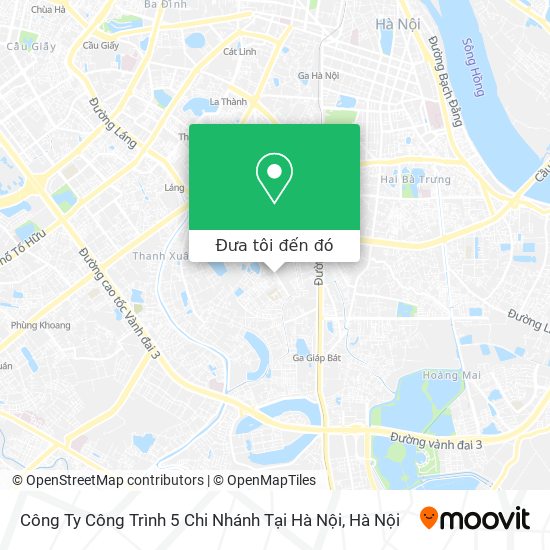 Bản đồ Công Ty Công Trình 5 Chi Nhánh Tại Hà Nội