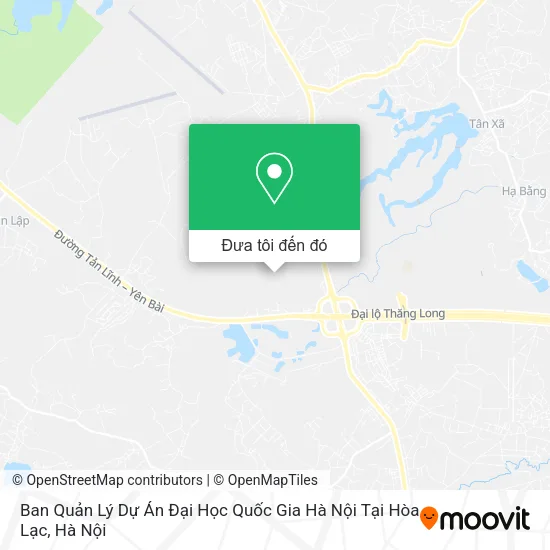 Bản đồ Ban Quản Lý Dự Án Đại Học Quốc Gia Hà Nội Tại Hòa Lạc