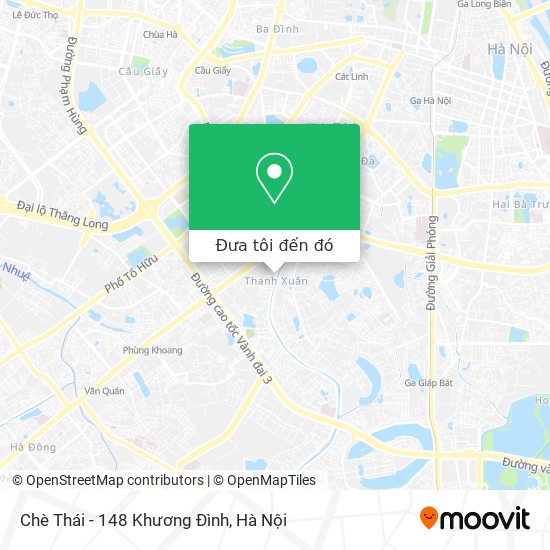 Bản đồ Chè Thái - 148 Khương Đình