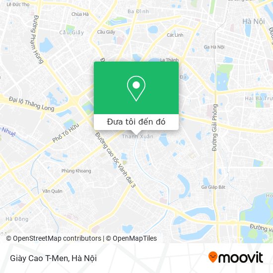 Bản đồ Giày Cao T-Men