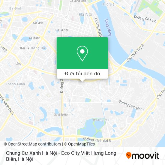 Bản đồ Chung Cư Xanh Hà Nội - Eco City Việt Hưng Long Biên