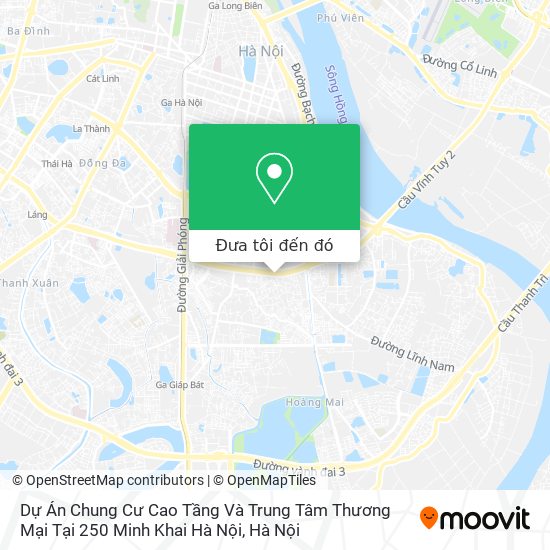 Bản đồ Dự Án Chung Cư Cao Tầng Và Trung Tâm Thương Mại Tại 250 Minh Khai Hà Nội