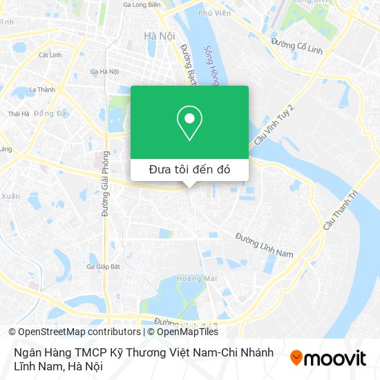 Bản đồ Ngân Hàng TMCP Kỹ Thương Việt Nam-Chi Nhánh Lĩnh Nam