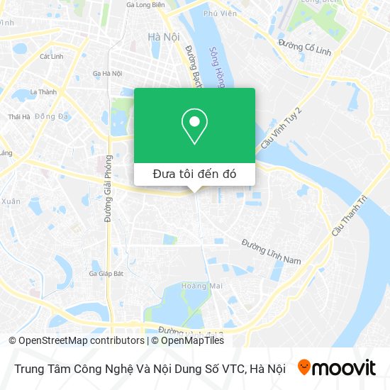 Bản đồ Trung Tâm Công Nghệ Và Nội Dung Số VTC