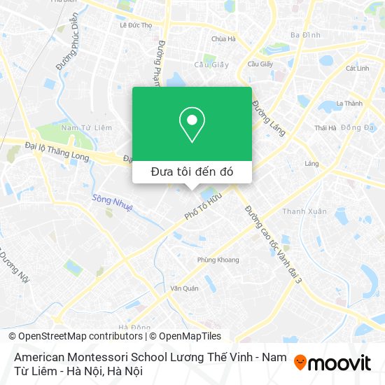 Bản đồ American Montessori School Lương Thế Vinh - Nam Từ Liêm - Hà Nội