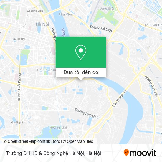 Bản đồ Trường ĐH KD & Công Nghệ Hà Nội