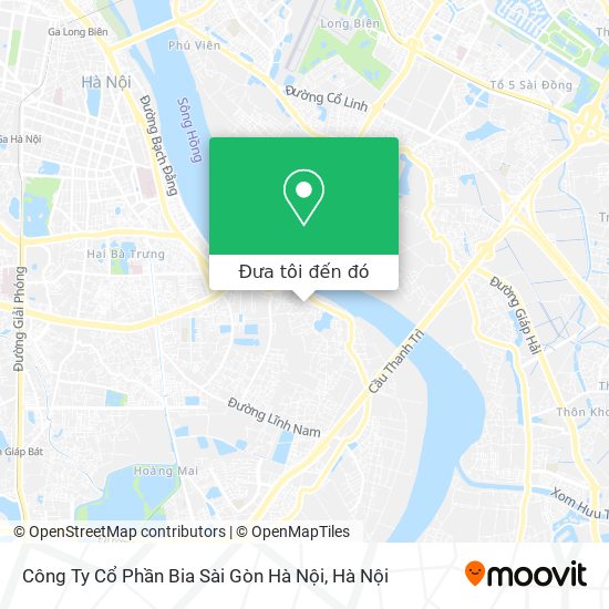 Bản đồ Công Ty Cổ Phần Bia Sài Gòn Hà Nội
