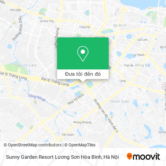 Bản đồ Sunny Garden Resort Lương Sơn Hòa Bình