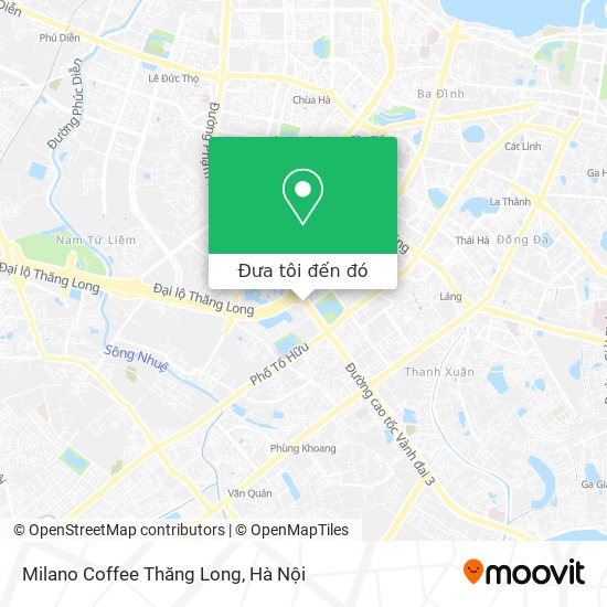 Bản đồ Milano Coffee Thăng Long