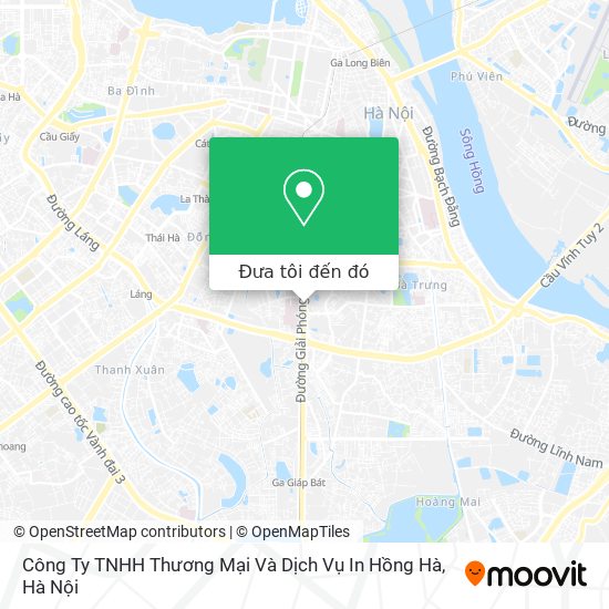 Bản đồ Công Ty TNHH Thương Mại Và Dịch Vụ In Hồng Hà