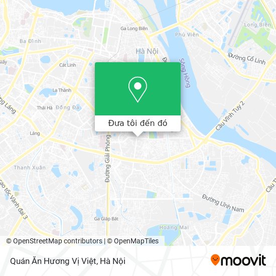 Bản đồ Quán Ăn Hương Vị Việt