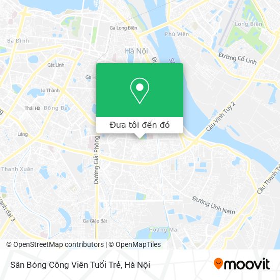 Bản đồ Sân Bóng Công Viên Tuổi Trẻ