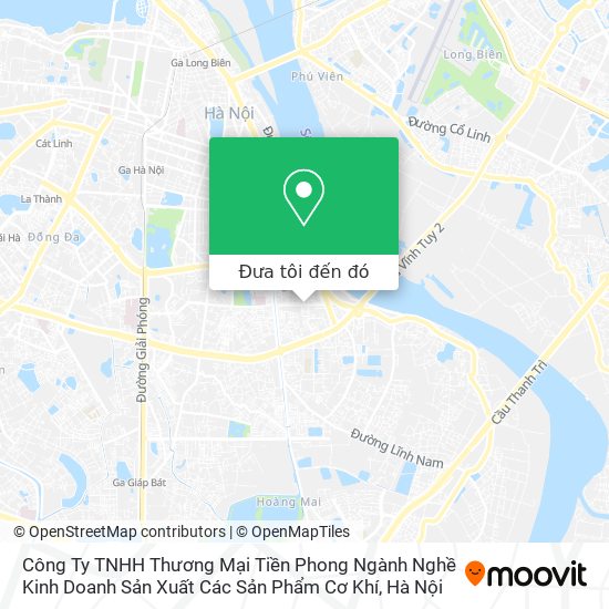 Bản đồ Công Ty TNHH Thương Mại Tiền Phong Ngành Nghề Kinh Doanh Sản Xuất Các Sản Phẩm Cơ Khí