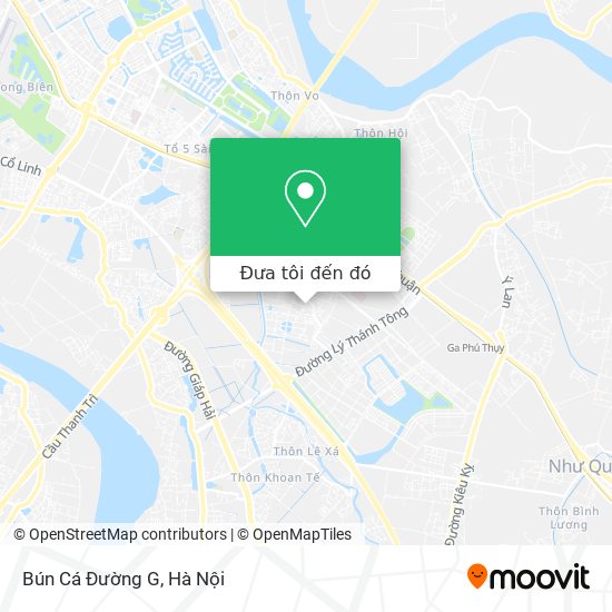 Bản đồ Bún Cá Đường G