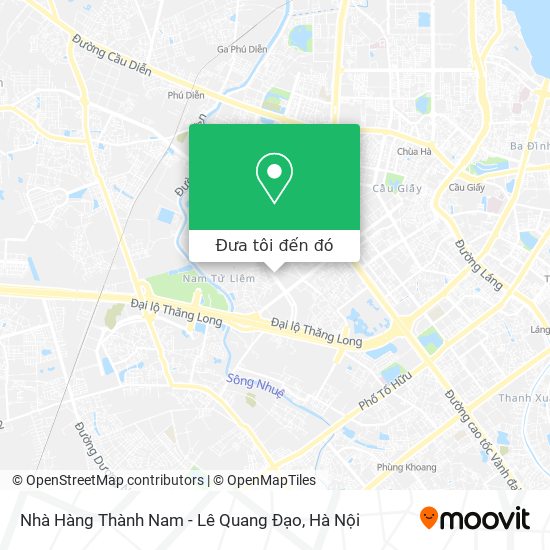 Bản đồ Nhà Hàng Thành Nam - Lê Quang Đạo