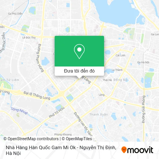 Bản đồ Nhà Hàng Hàn Quốc Gam Mi Ok - Nguyễn Thị Định