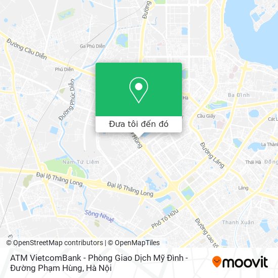 Bản đồ ATM VietcomBank - Phòng Giao Dịch Mỹ Đình - Đường Phạm Hùng