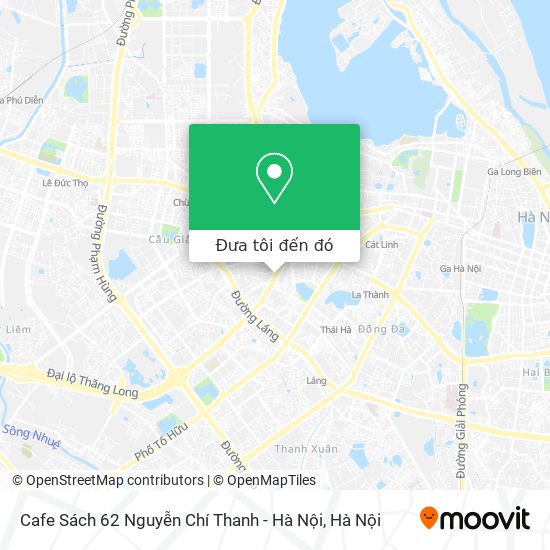 Bản đồ Cafe Sách 62 Nguyễn Chí Thanh - Hà Nội