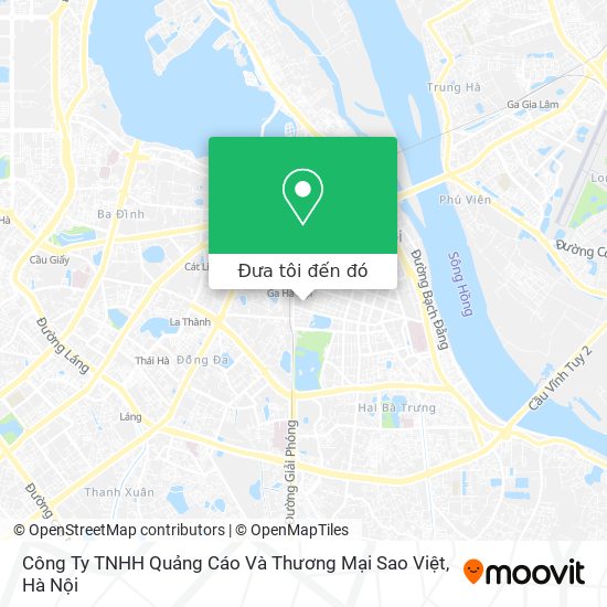 Bản đồ Công Ty TNHH Quảng Cáo Và Thương Mại Sao Việt