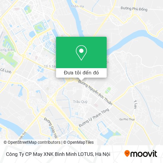 Bản đồ Công Ty CP May XNK Bình Minh LOTUS