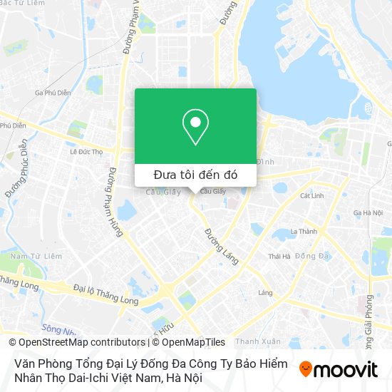 Bản đồ Văn Phòng Tổng Đại Lý Đống Đa Công Ty Bảo Hiểm Nhân Thọ Dai-Ichi Việt Nam