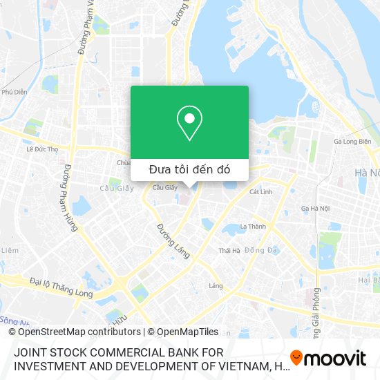 Bản đồ JOINT STOCK COMMERCIAL BANK FOR INVESTMENT AND DEVELOPMENT OF VIETNAM