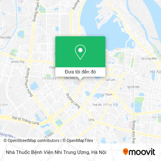 Bản đồ Nhà Thuốc Bệnh Viện Nhi Trung Ương