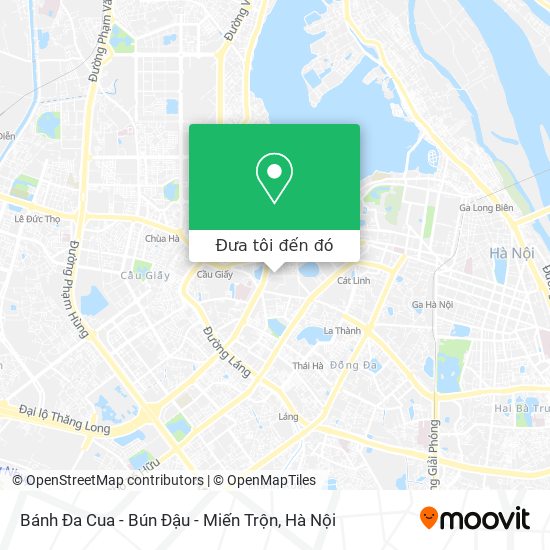 Bản đồ Bánh Đa Cua - Bún Đậu - Miến Trộn