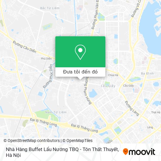 Bản đồ Nhà Hàng Buffet Lẩu Nướng TBQ - Tôn Thất Thuyết