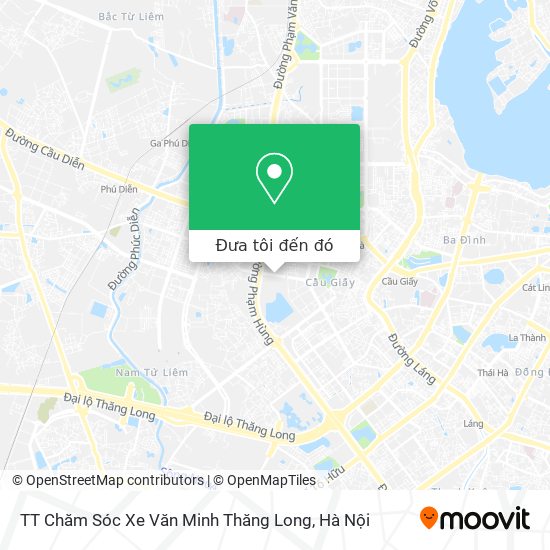 Bản đồ TT Chăm Sóc Xe Văn Minh Thăng Long