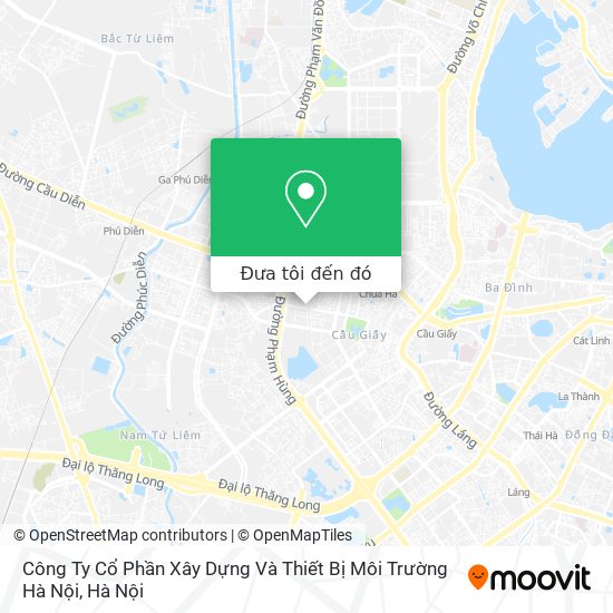 Bản đồ Công Ty Cổ Phần Xây Dựng Và Thiết Bị Môi Trường Hà Nội