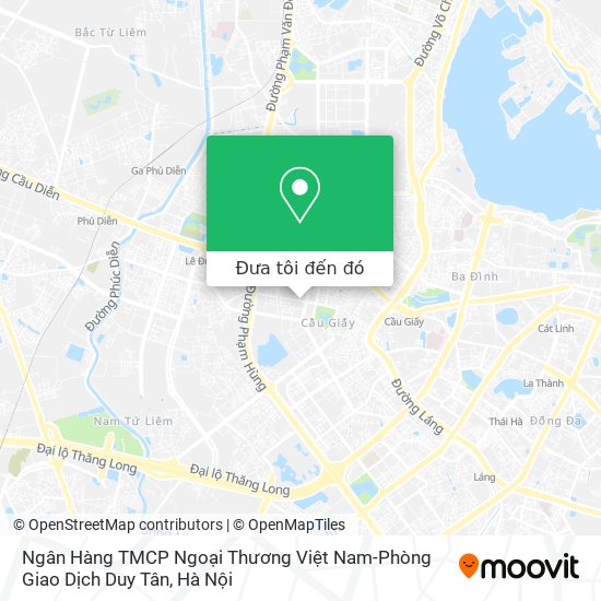 Bản đồ Ngân Hàng TMCP Ngoại Thương Việt Nam-Phòng Giao Dịch Duy Tân