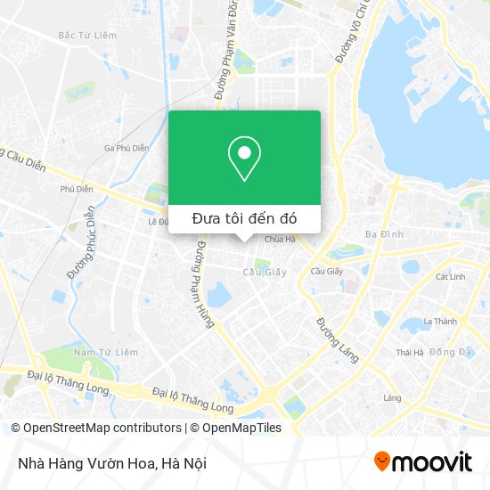 Bản đồ Nhà Hàng Vườn Hoa