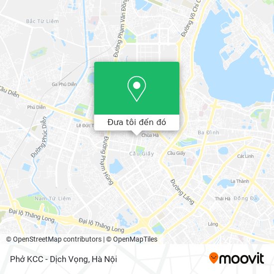 Bản đồ Phở KCC - Dịch Vọng