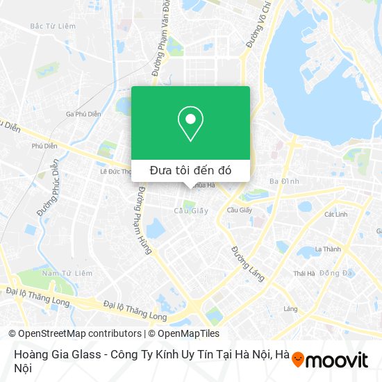 Bản đồ Hoàng Gia Glass - Công Ty Kính Uy Tín Tại Hà Nội