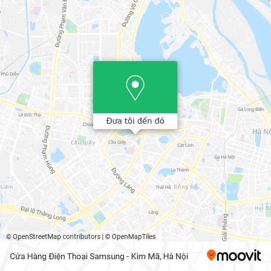 Bản đồ Cửa Hàng Điện Thoại Samsung - Kim Mã