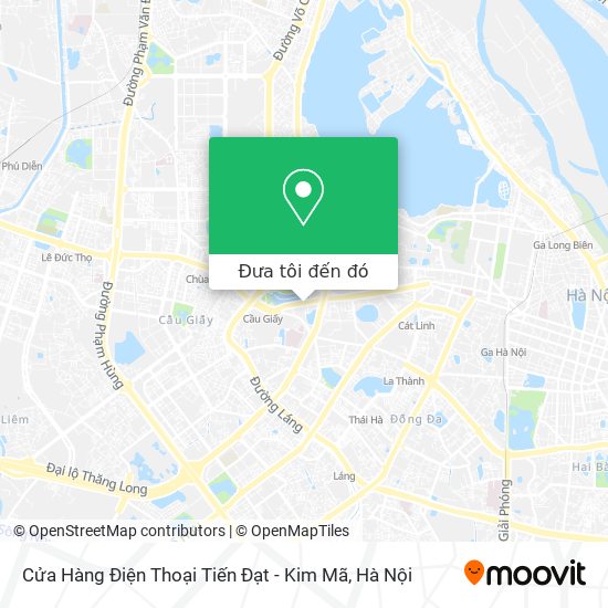 Bản đồ Cửa Hàng Điện Thoại Tiến Đạt - Kim Mã