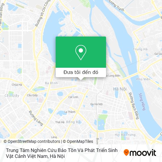 Bản đồ Trung Tâm Nghiên Cứu Bảo Tồn Và Phát Triển Sinh Vật Cảnh Việt Nam