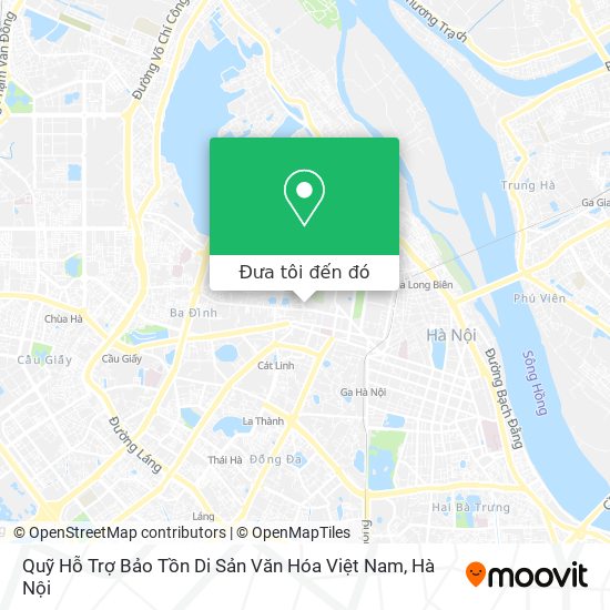 Bản đồ Quỹ Hỗ Trợ Bảo Tồn Di Sản Văn Hóa Việt Nam
