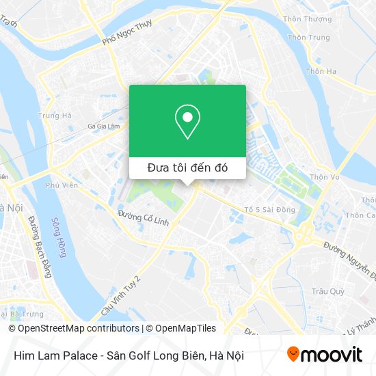 Bản đồ Him Lam Palace - Sân Golf Long Biên