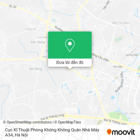 Bản đồ Cục Kĩ Thuật Phòng Không Không Quân Nhà Máy A34