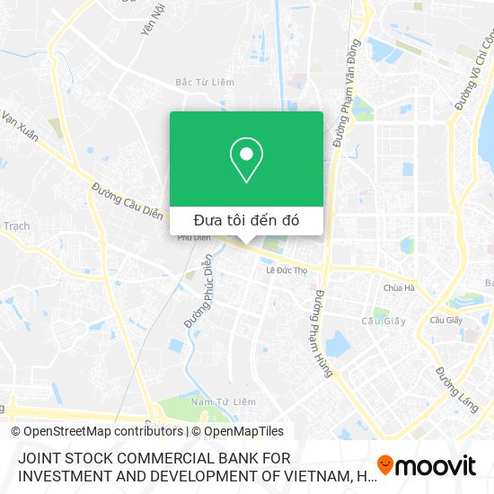 Bản đồ JOINT STOCK COMMERCIAL BANK FOR INVESTMENT AND DEVELOPMENT OF VIETNAM